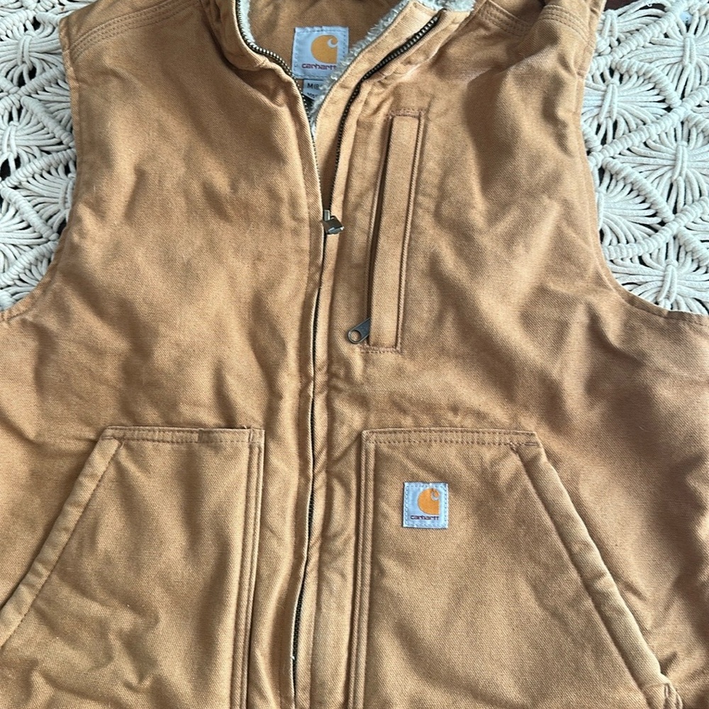 Carhartt Tan Sherpa-Lined Vest